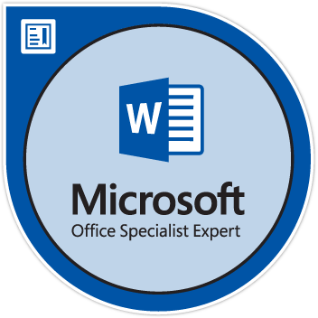 Microsoft Word Expert Badge Logo