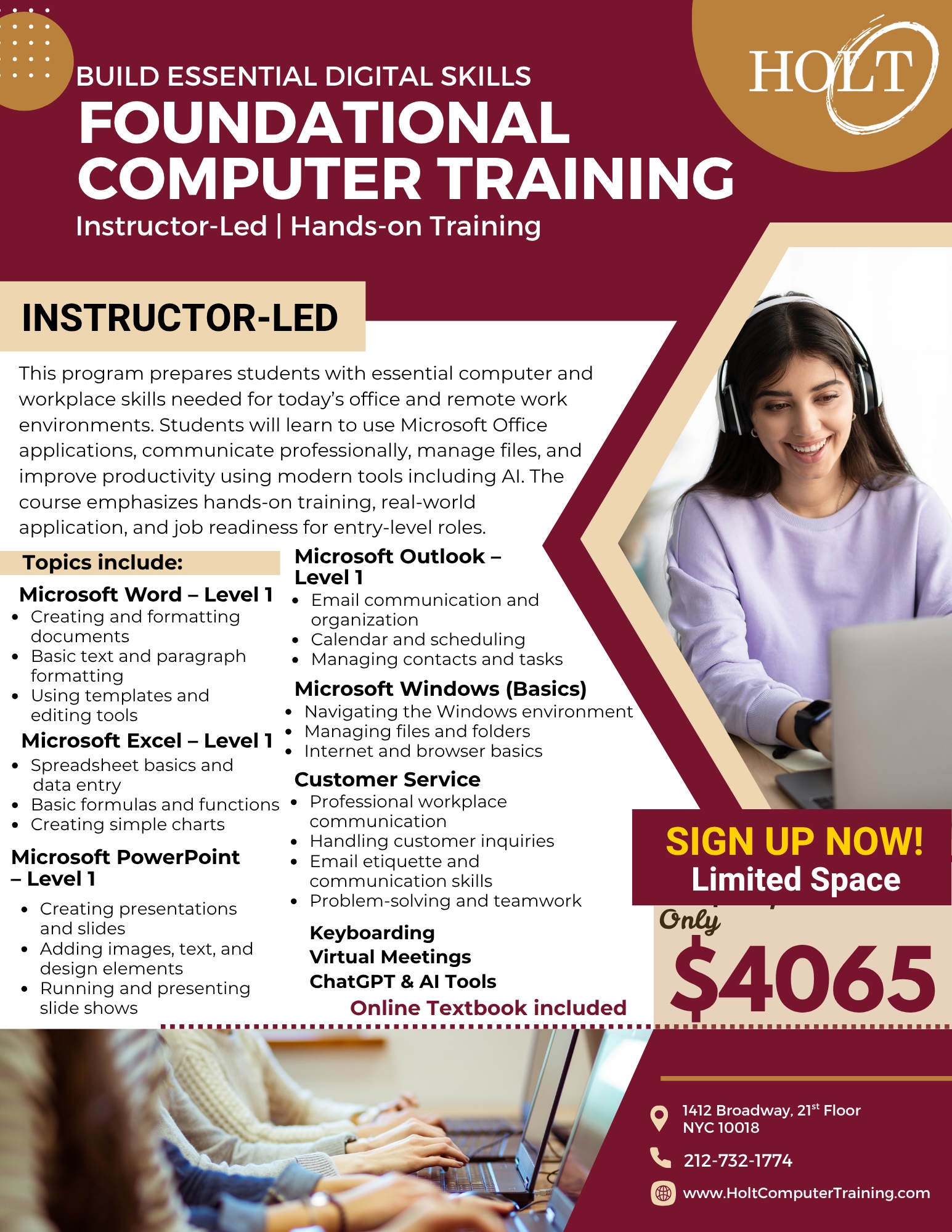 Basic Computer Training Program Foundational Computer Training | Holt Computer Training