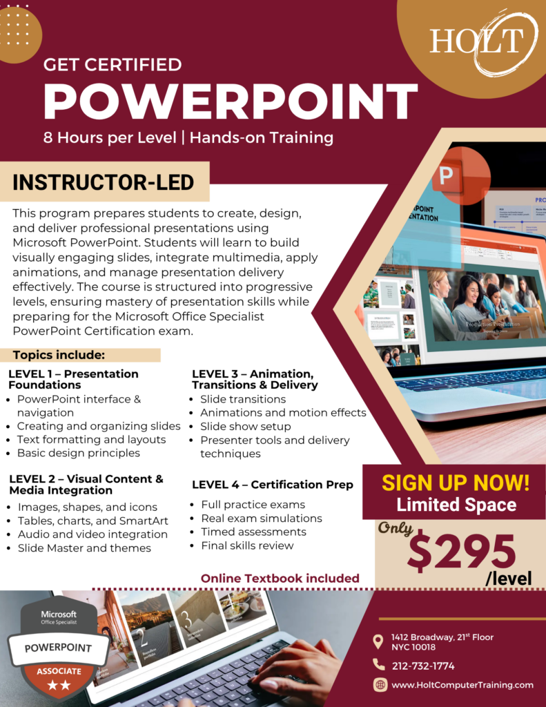 Microsoft PowerPoing | Holt Computer Training